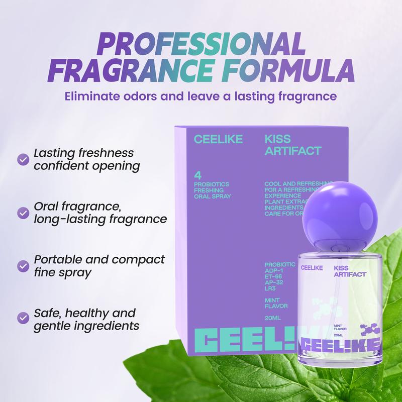 【CEELIKE 】Probiotic Oral Spray | 20ml Breath Freshener for Long-Lasting Freshness & Oral Care | Portable & Sugar-Free