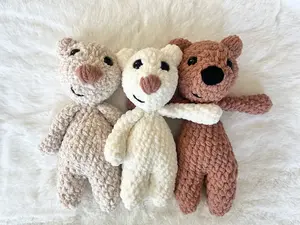 Crochet Teddy Bear + Crochet Bear Lovey + Handmade Teddy Bear