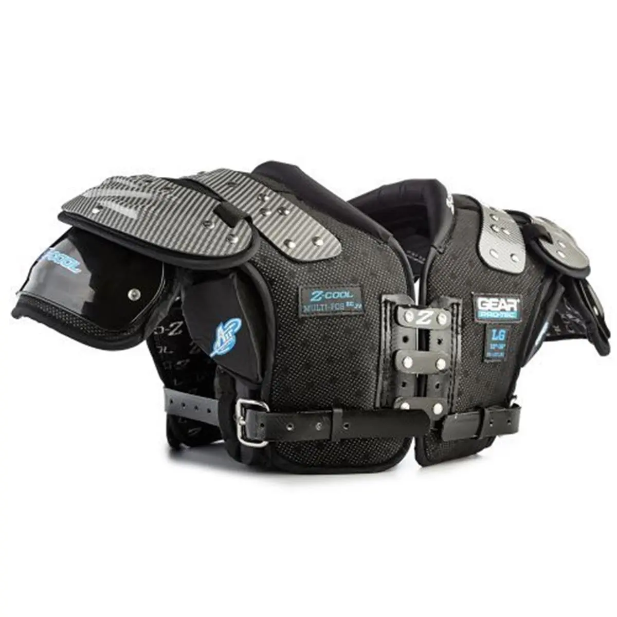 212 MAIN Gear Pro-Tec JV Z-Cool 2.0 Carbon Fiber Lightweight Youth Football Shoulder Pad, Large Size, Youth Football Gear