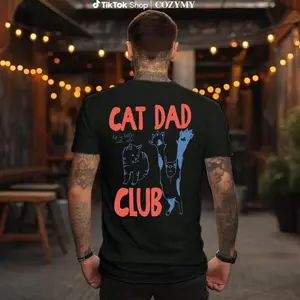 Cat Dad Shirt, Cat Dad Tee, Comfort Colors Cat Dad Club TShirt, Back Design Tee Funny Cat Shirt, Cat Lover, New Cat Dad Shirt, Pet Parent