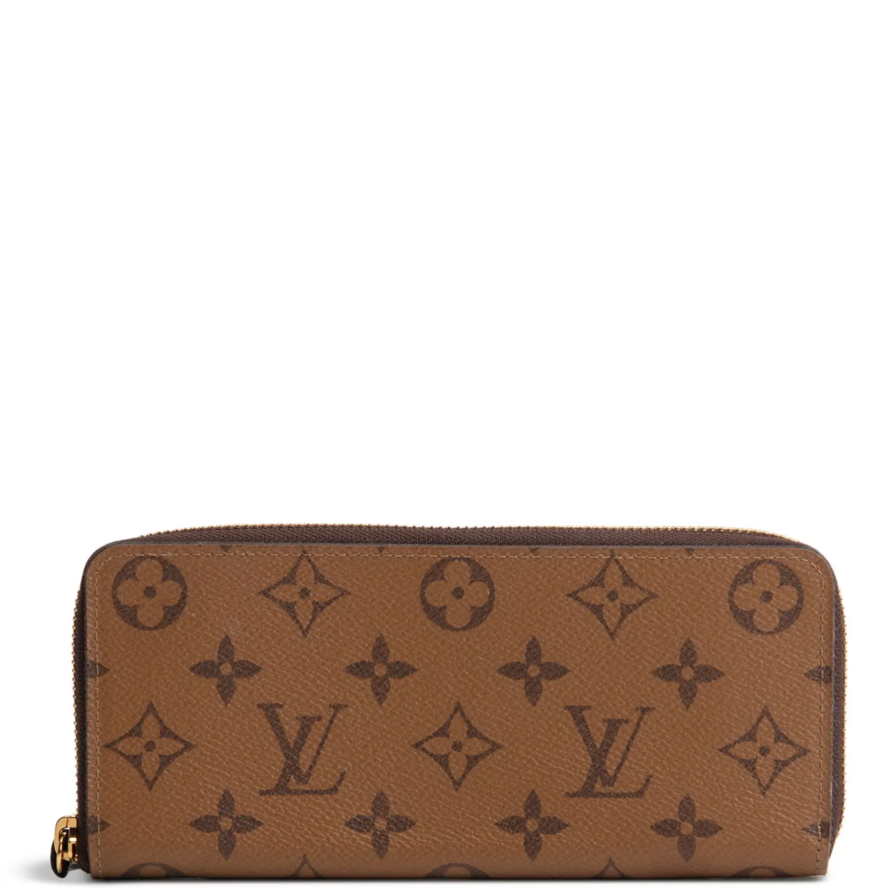 Pre-owned Louis Vuitton Reverse Coated Canvas Clutches & Wristlets Monogram Reverse Clemence Wallet