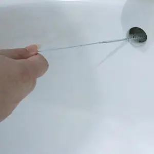 1pc, Stainless Steel Refrigerator Cleaning Unclogger, Refrigerator Freezer Drain Hole Unclogging Tool, Bathroom Cleaning Tool, Long Flexible Cleaning Brush, Drain Clog Remover, Cleaning Supplies
