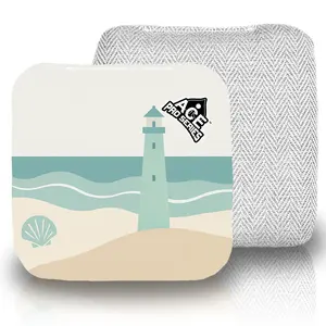 Watchtower by the Sea White Carpet Cornhole Bags | ACE Pro Carpet, Set of 4