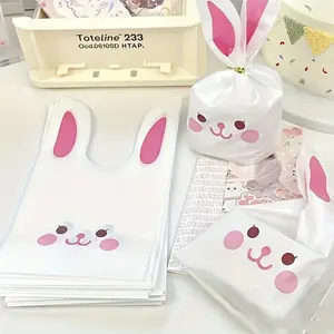 Gift for Her/Him 20pcs Easter Bunny Ear Bags with Bunny Ears and Lively Eyes, Party Favor Bags, Suitable for Easter, Birthday Party Gifts, Candy Storage - Bulk Packaging, Suitable for Home Use