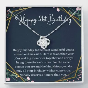 Daughter Necklace, 21St Birthday Necklace, 21St Birthday Gift For Her, Twenty First Birthday Gift 347, Message Card Jewelry, Daughter Gift, Father Daughter Necklace, Christmas Gift, Birthday Gift Meaningful Necklace, A Special Gift for My Daughter