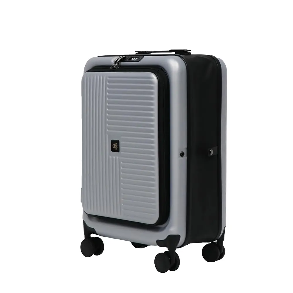 Global DRT 20-Inch Carry-On Suitcase Lightweight Aluminum Collapsible Expandable Airline Approved Water & Impact Resistant Zippered Closure Stylish Rugged Luggage Smart Luggage Stylish Rugged Luggage Smart Luggage