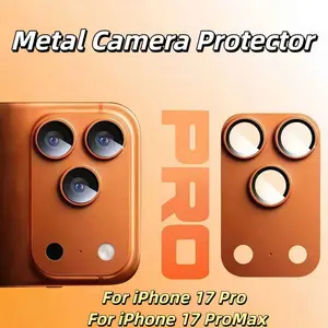 iPhone 17 Pro/pro Max Rear Camera Protector Film, Glass Camera Protector, Aluminum Alloy Material, One-To-One Replication Design, Durable Phone Accessory