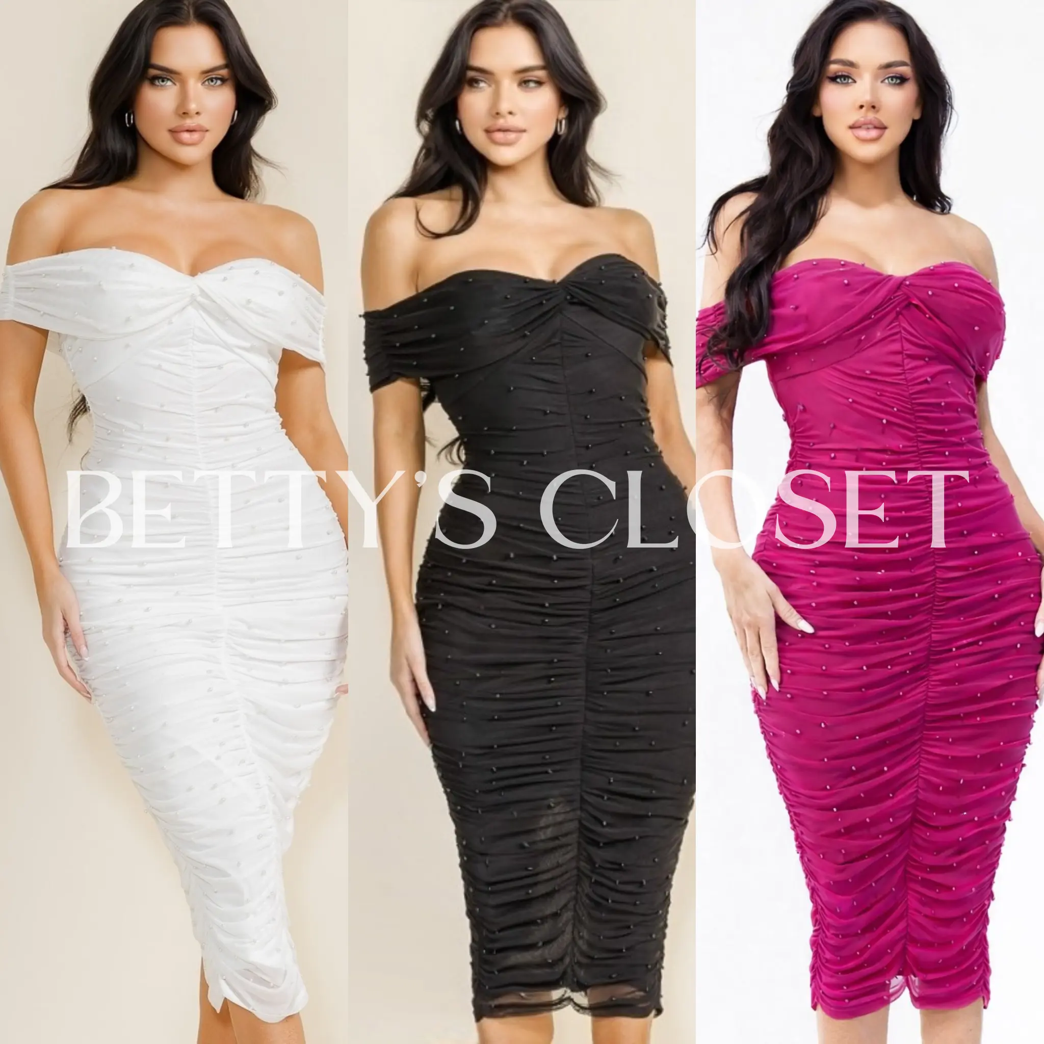 Graciela Pearl Off The Shoulder Dress