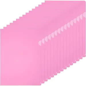 A5 Plastic Folders, 40 Pack Clear Folders L Type Project Pockets Paper Document Jacket Sleeves L Shaped Transparent for Documents Plastic Office File, 6.3x8.8in,