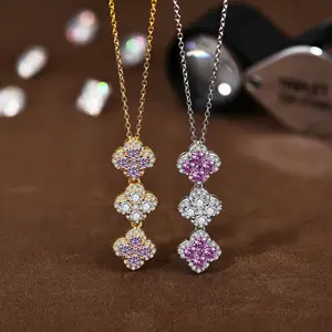 Top Quality S925 Silver Necklace for Women with Full D Color Moissanite Pendant – Classic Jewelry Gift