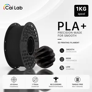 Cailab PLA+ 3D Printer Filament 1.75mm, 1KG Spool, Strong & Easy to Print, Low Warp, Smooth Flow, High Precision Filament for FDM 3D Printers