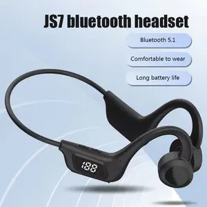 tiktokshopcreatorpicks Bone Conduction Headphones Tf Card Digital Display Fone Headset Hands-free Call Auriculares Sports Open-ear Earphone Audio Electronic Earbud Wireless