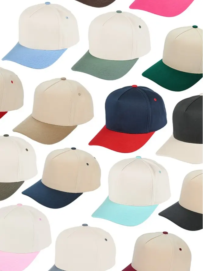 C.C 2-Tone Canvas Trucker Style Hat - Premium Cotton Baseball Cap, Adjustable Fit, Breathable, Lightweight, Durable, Ideal for Casual Everyday Wear