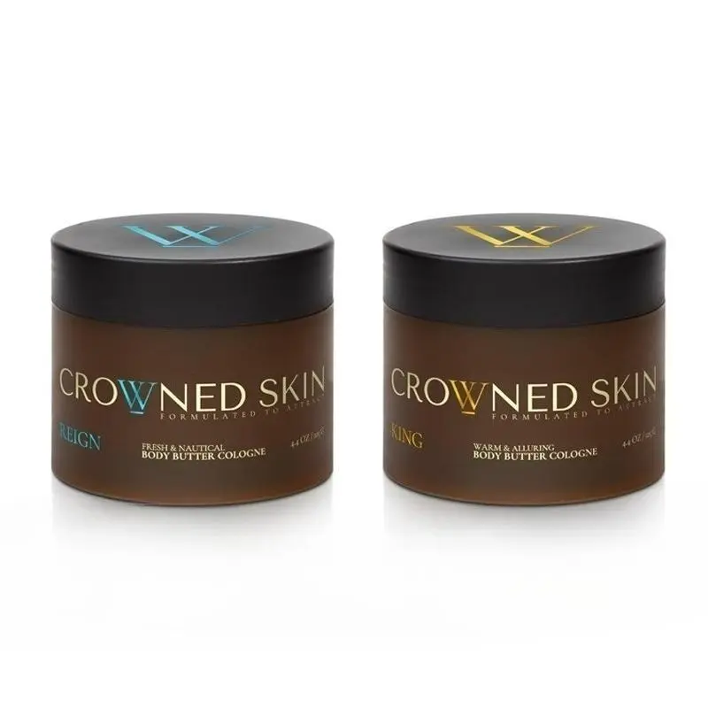 【Buy 1 Get 1 Free】2PCS Crowned Skin King & Reign Body Butter Cologne Set, Warm Alluring & Fresh Nautical Scent Men Moisturizing Body Cream, 4.4oz Each