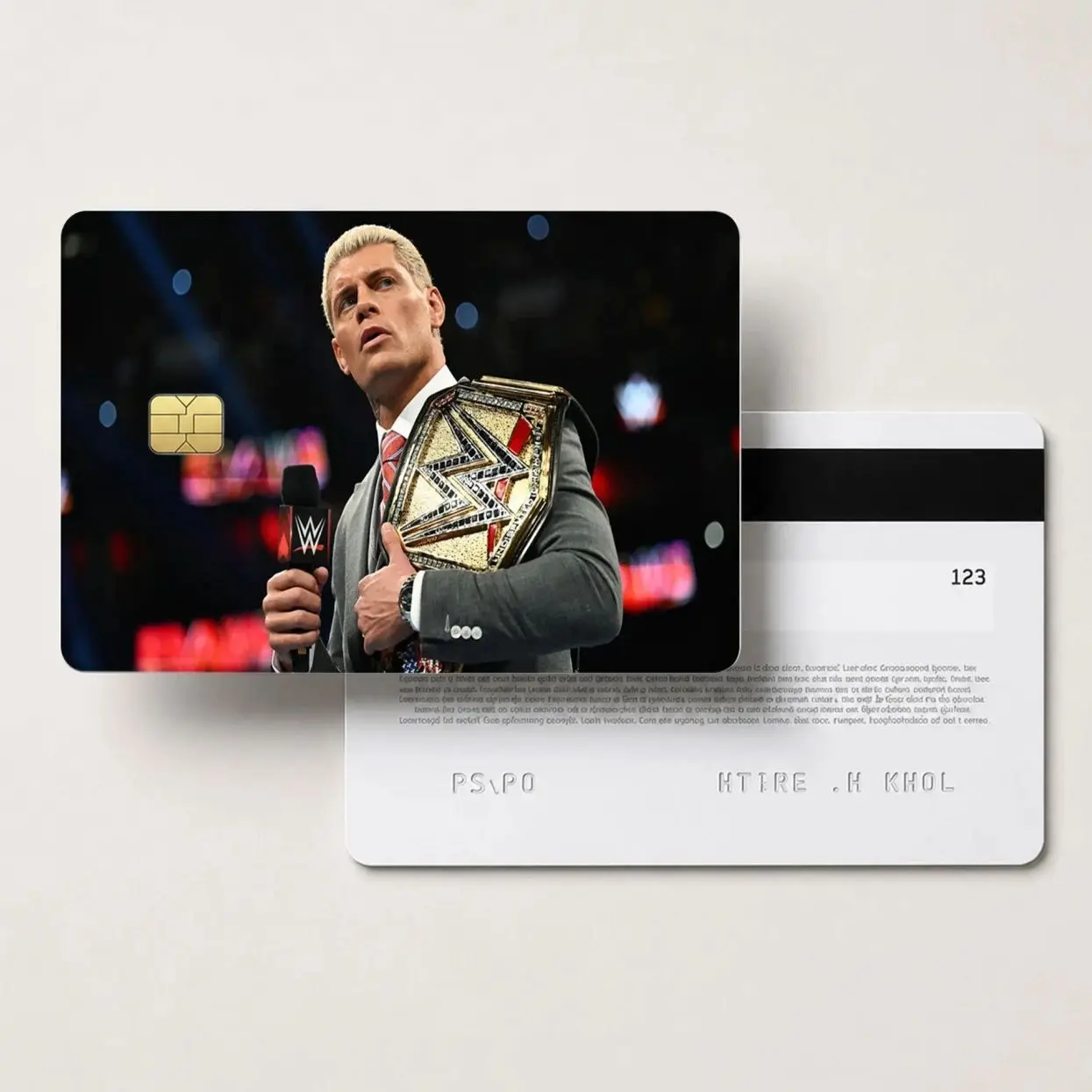 WWE Credit Card Skin, Wrestling Debit Card Sticker  , Superstar Collector Fan Gift
