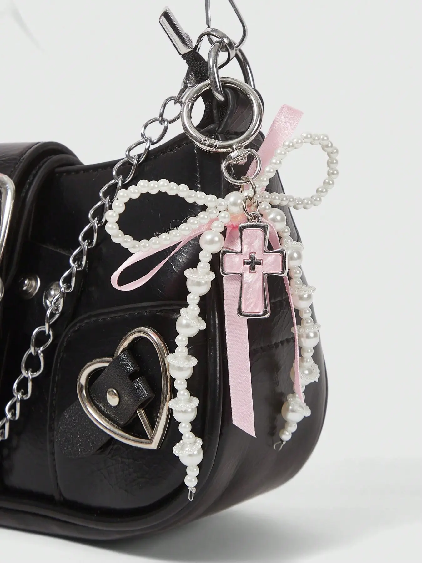 Cute Faux Pearl Decorated Bowknot Design Keychain, Aesthetic Keychain, Fashionable Keychain for Women & Girls, Trendy All-match & Exquisite Keychain for Birthday Gift, Stylish Keychain, Cute Keychain Accessory