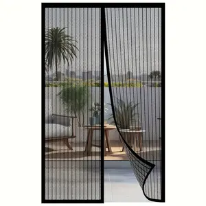 Magnetic Screen Door, Tool-Free Installation, Dual Fixing Strips, All-Season Use, Pet-Friendly, Modern Frame Design