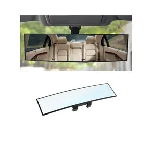 Car Rearview Mirrors, Shock Resistant Interior Clip-on Panoramic Rear View Mirror for Car, Wide Viewing Range, 12 inch HD Universal Use for Cars, SUVs, Trucks, Vehicles (White)
