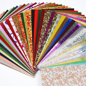 A5 Glittertextured Scrapbook Paper - 50 Sheets Assorted Colors Designs Embossed Holographic Art Paper Pack for Greeting Cards Scrapbooking Collage Holiday Crafting GOMTYEA