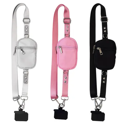 Plus Size Crossbody Phone Lanyard Bag Set - Adjustable Length, Unisex Universal Fit for Plus Size Men Women, Card Holder, Hook for Commute Travel Sport，Perfect Gift for Dad and Mom