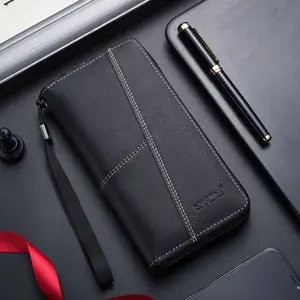 Men's long zipper wallet Men's wallet Multi-function card bag Large capacity clutch Multi-card position handbag office