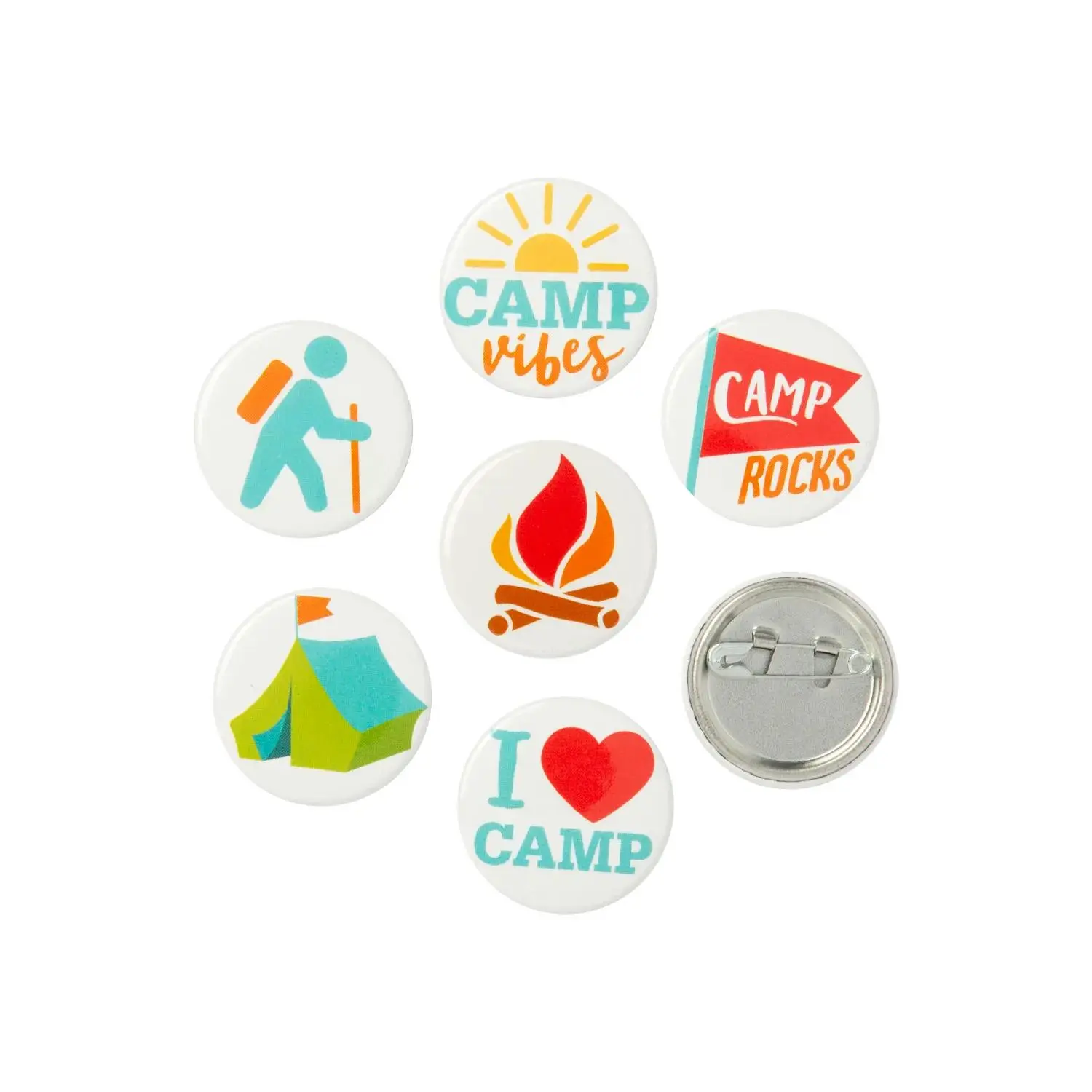 Bulk 48 Pc. Camp Mini Buttons