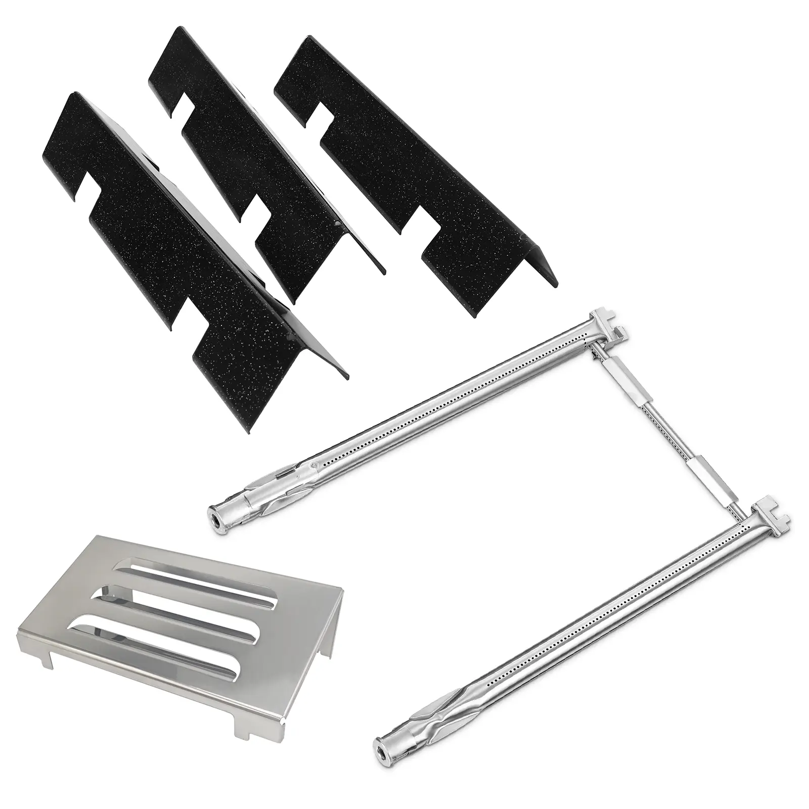 Grill Replacement Parts for Weber GS4 Spirit II 200 Series with Front Control, Include 67060 Heat Deflector, 15.3" 7635 Flavor Bars, 69785 Grill Burner for Weber Spirit 2 Grill Parts