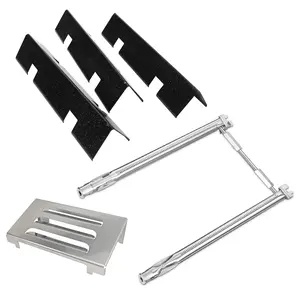 Grill Replacement Parts for Weber GS4 Spirit II 200 Series with Front Control, Include 67060 Heat Deflector, 15.3" 7635 Flavor Bars, 69785 Grill Burner for Weber Spirit 2 Grill Parts