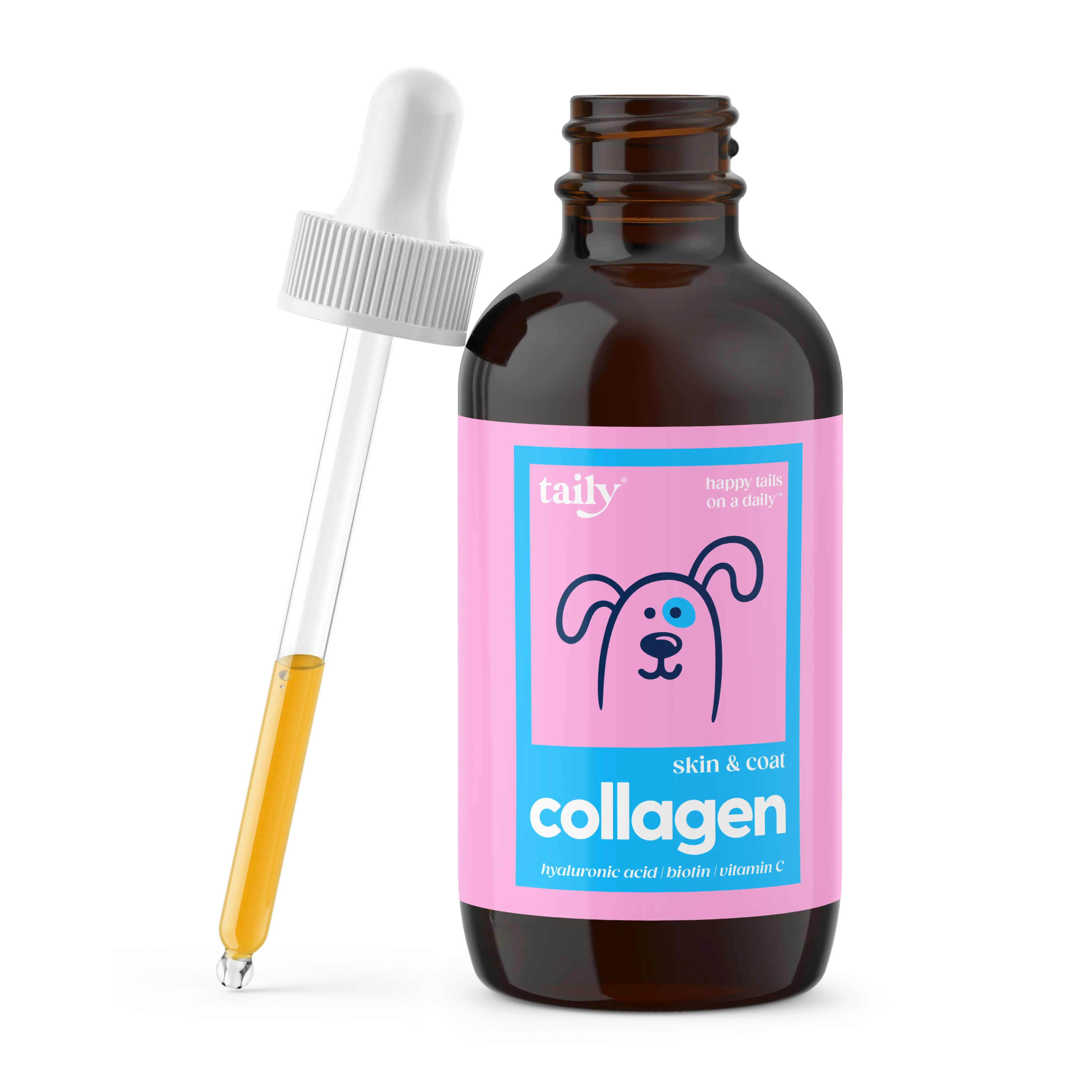 Taily Liquid Collagen for Dogs & Cats - Premium Formula with Hyaluronic Acid, Bi...