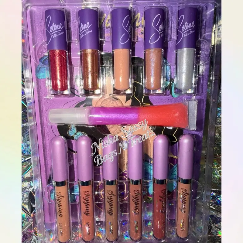 Selena 12pcs Women's Lip Gloss Set Lipstick  Glossy Ultra Duo Lipstick Set ligloss milk lipgloss bundles