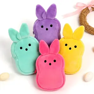 Cute Rabbit Mini Wallet Set of 4, Portable Zipper Pouch, Earphone Coin Organizer, Soft Plush Material, Multifunctional Small Item Bag