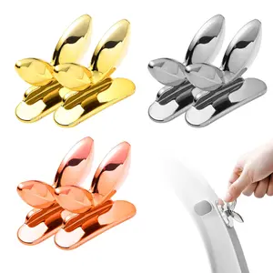 6 Self-Adhesive Toilet Seat Handles, Leaf Toilet Lid Handles, Avoid Direct Contact, Convenient for Lifting Toilet Seat, Bathroom Accessory, Home Goods