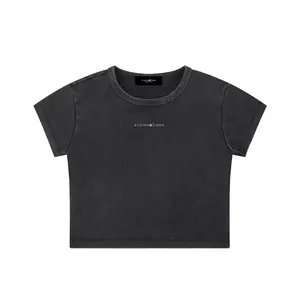 Stone Code Snow Washed Crop Top