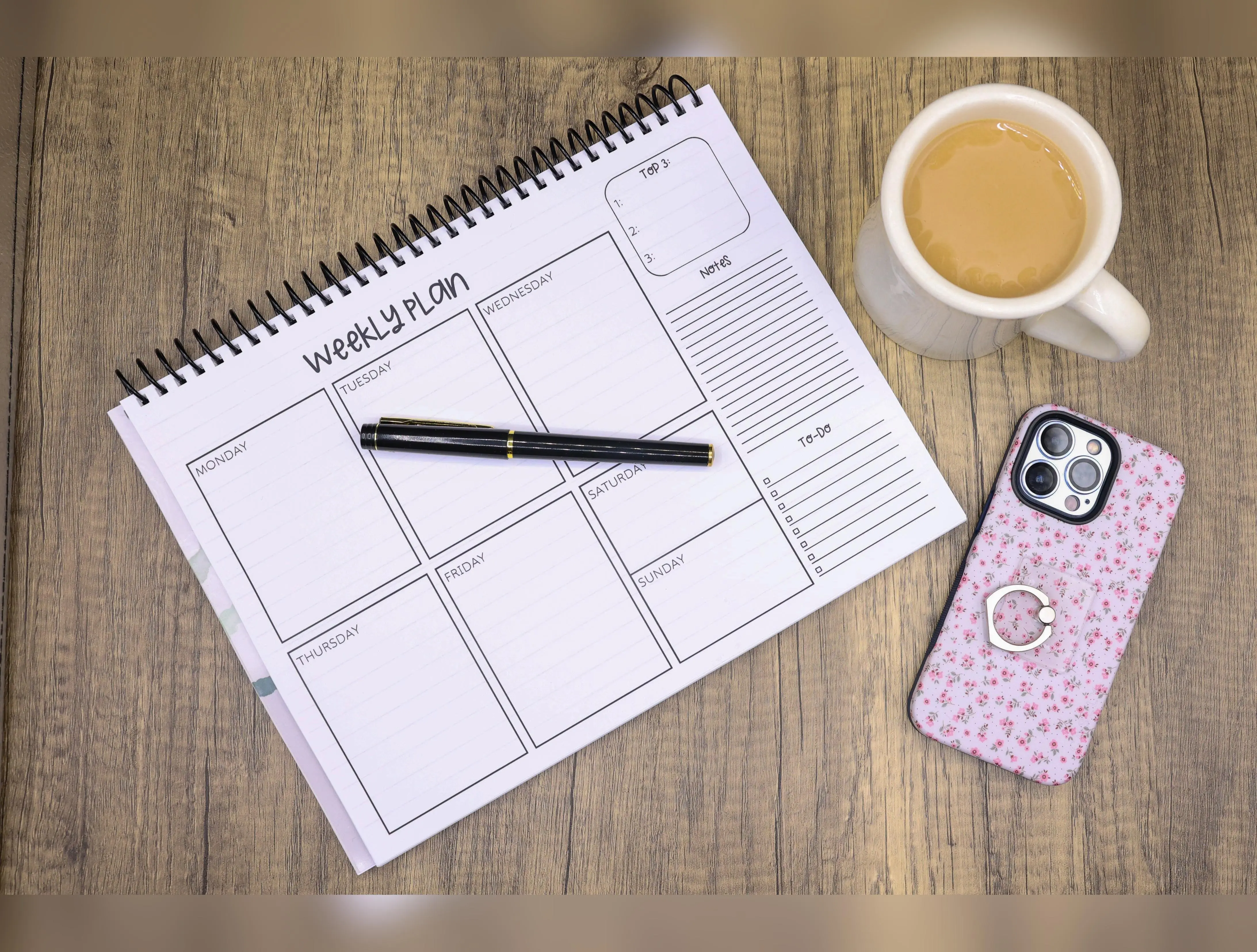 Spiral Weekly Planner for Office and School