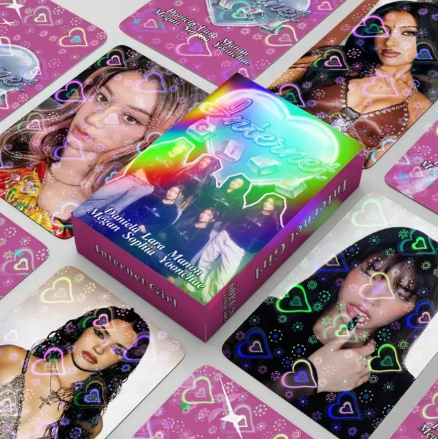 60 Katseye Beautifulchaos Collectible Stickers & Double-Sided Photo Cards, Perfect for Room Decor, Notebook, Holiday Gift, Sticker Sheets, Sticker Packs, Scrapbook Accessories, Scrapbook Materials, Scrapbooking Supplies