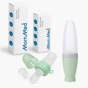 MomMed Baby Food Feeder, Silicone Food Dispensing Spoon, Baby Fruit Feeder Pacifier