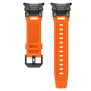 Rubber Men Sports Band, 1 Count Stainless Steel Watch Band for Samsung Galaxy Watch Ultra 47mm Watch Straps, Smart Watch Straps