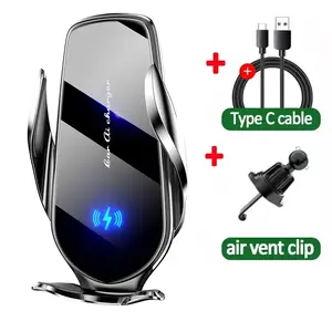 Car Wireless Charger Air Vent Car Phone Holder Mount 15W Fast Charging Station Car Bracket For iPhone 16 15 14 13 12 Samsung Google