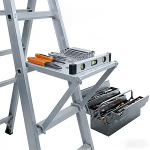 Extension Ladder Accessory, Ladder Tool Tray, Iron Platform 11.8x10.6 in, Folding Shelf Design, for Outdoor Painting, Garden Repairs, Garage Projects, Handy Dad Gifts