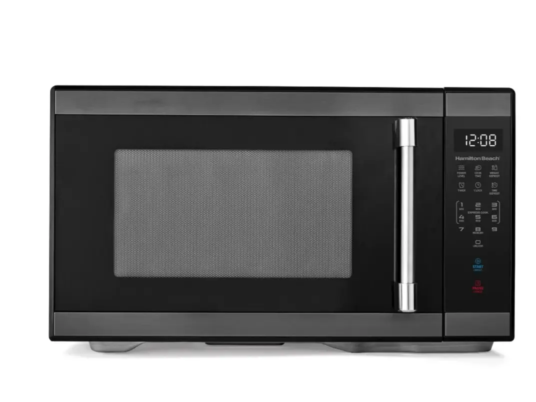 1.1 cu ft Countertop Microwave Oven, Black Stainless Steel