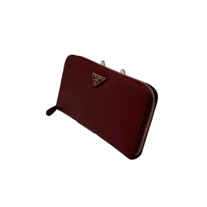Pre-owned PRADA Leather Wallet Saffiano Zip Around Wallet