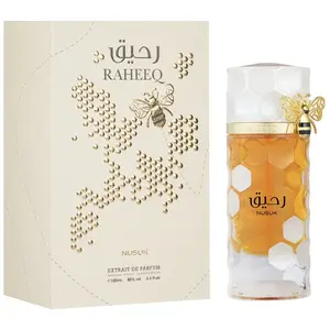 Nusuk Raheeq Extrait de Parfum 100ml (3.4oz) Unisex Long-Lasting Sweet Honey Vanilla Amber