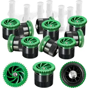 10 count Variable Arc Nozzle, Pop-up Sprinkler Heads Replacement Compatible with  of 360  Adjustable Pop Up Sprinklers   for Garden Lawn Irrigation (12AN)