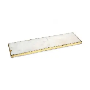 Rectangular Marble Tray w/Dented Border