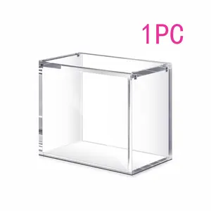 Transparent Acrylic Display Box, Magnetic Closure, Waterproof, Stackable, Fits Desktop Figurine, Collectible Figurine, Cards, Jewelry, Coins, Desk Organizer, Christmas Gift