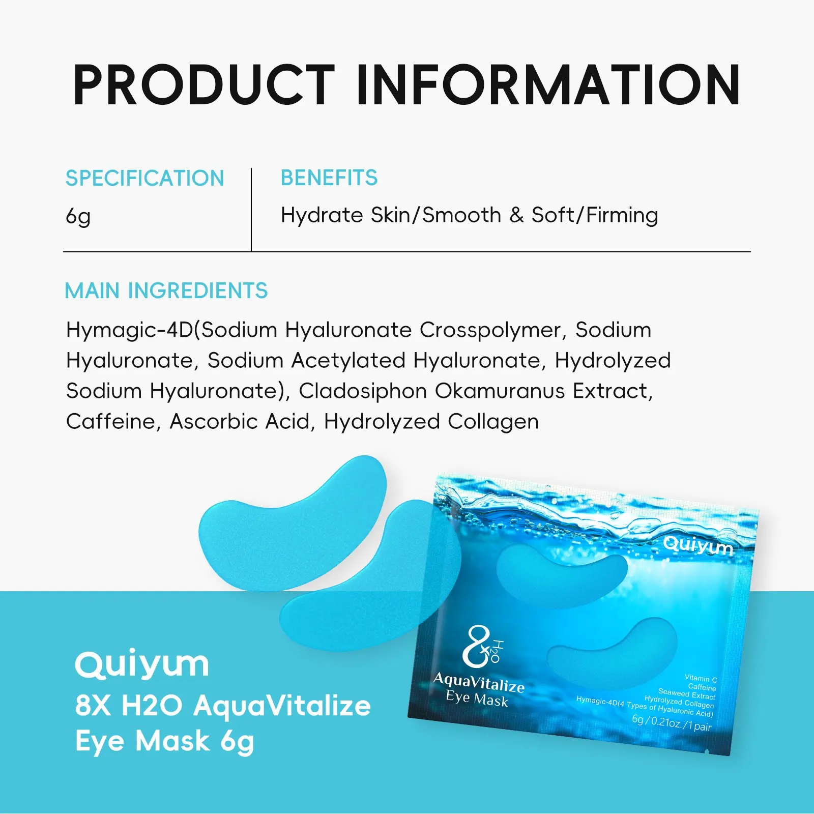 Quyim 8X H2O AquaVitalize Skincare Set, 11-in-1 Skincare Gift Set
