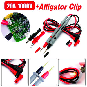 1set 1000V 20A Multimeter Test Leads Probes Banana Plug, Digital Multimeter Probes Electrical Test Probe and 1set Alligator Clips Circuit Tester Voltage Tester Set