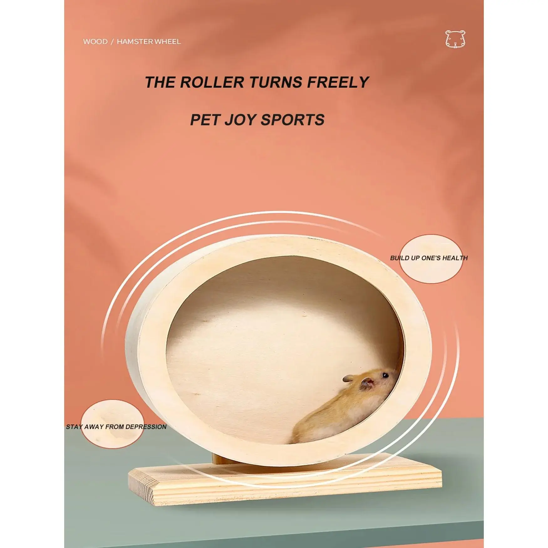 Hamster cork padded running wheel