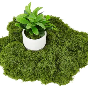 5.3OZ Artificial Fake Green Moss for Crafts, Faux Moss for for Plants Indoor DIY Floral Arrangements, Terrariums, Home Decor, Fairy Gardens