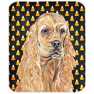 Carolines Treasures  7.75 x 9.25 In. Cocker Spaniel Halloween Candy Corn Mouse Pad- Hot Pad or Trivet
